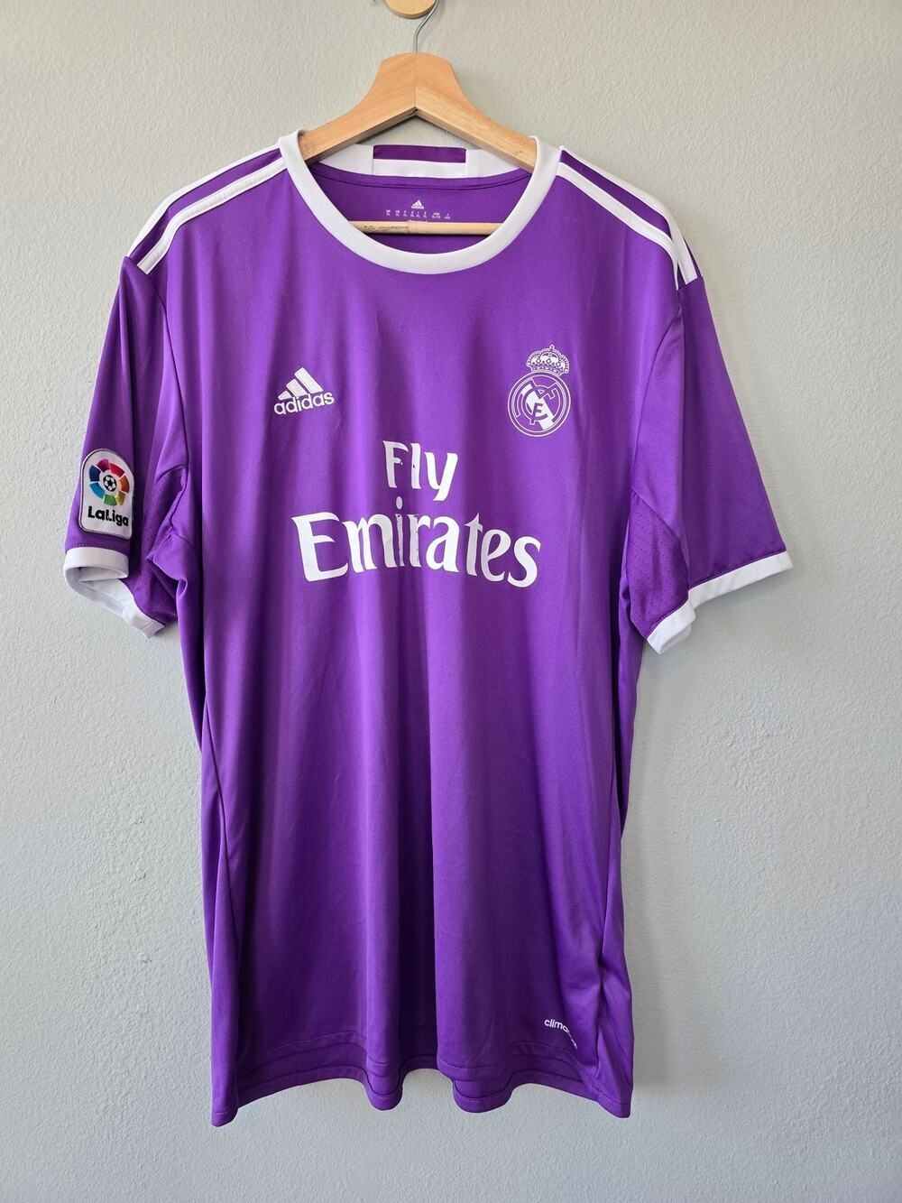 Adidas Real Madrid 2016 Purple Away Jersey XL ClimaCool La Liga Soccer Retro
